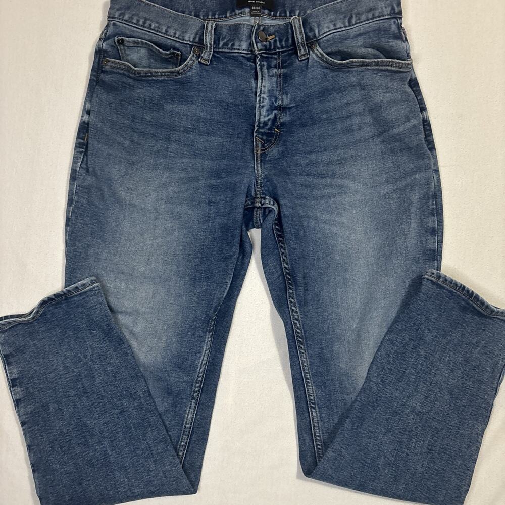 Banana Republic Travel Jean Mens 33x30 Blue Athletic Fit Tapered Denim pre owned